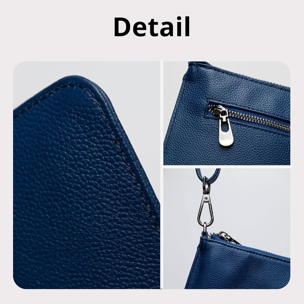 Versatile Pebble Pattern Leather Wristlet - Styli… - image 4